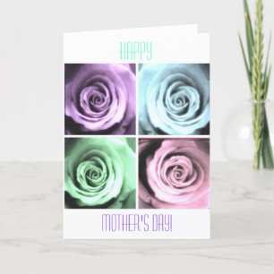 Vier von Pastel Rose Glückwunsch Muttertagskarte Karte
