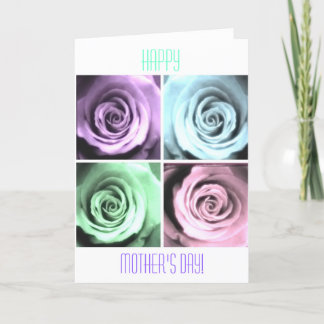 Vier von Pastel Rose Glückwunsch Muttertagskarte Karte