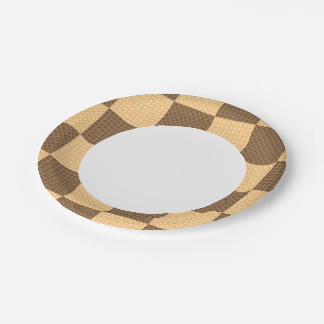 Vier Wafer Pappteller (Schrägansicht)