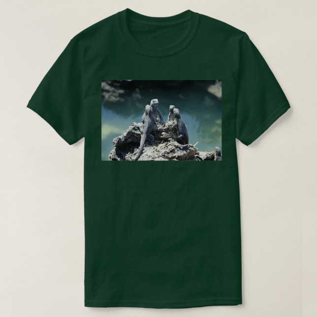 Vier Wasser-Iguanas auf den Galapagos-Inseln T-Shirt (Design vorne)