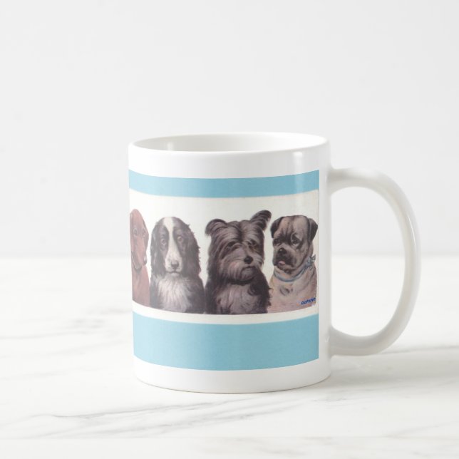 Vier Welpen Tasse (Rechts)