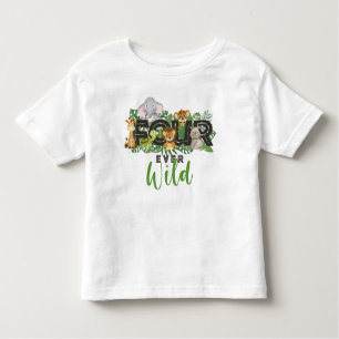 Vier wilde Jungle Safari Tiere zum Geburtstag Kleinkind T-shirt