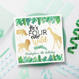 Vier Wilde Jungs 4. Geburtstag Serviette