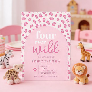 Vier wilde Mädchen 4. Party Einladung