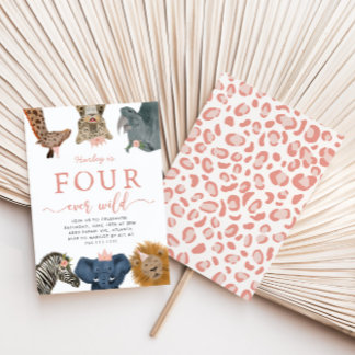 Vier Wilde Mädchen zum Geburtstag Einladung