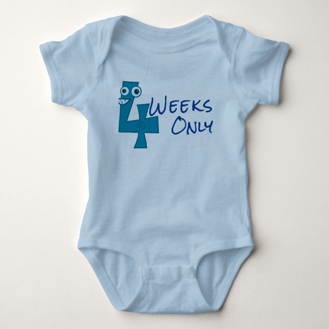  Vier Wochen  Baby Strampler (Vorderseite)