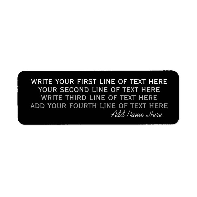 vier Zeilen bearbeitbarem Text auf einfachem schwa (Vorne)