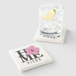 Viera ZUHAUSE Pink Hibiskus Steinuntersetzer