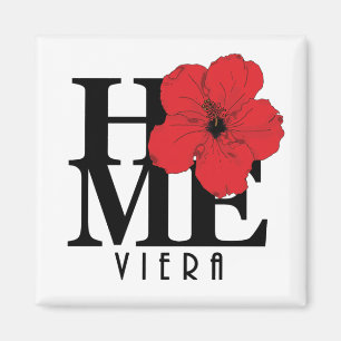 Viera ZUHAUSE Red Hibiskus Magnet