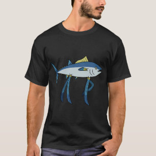 vierbeiniger Cartoon-Thunfisch T-Shirt