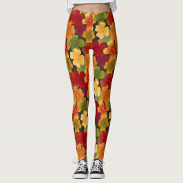 Vierblatt in Herbstfarben Leggings