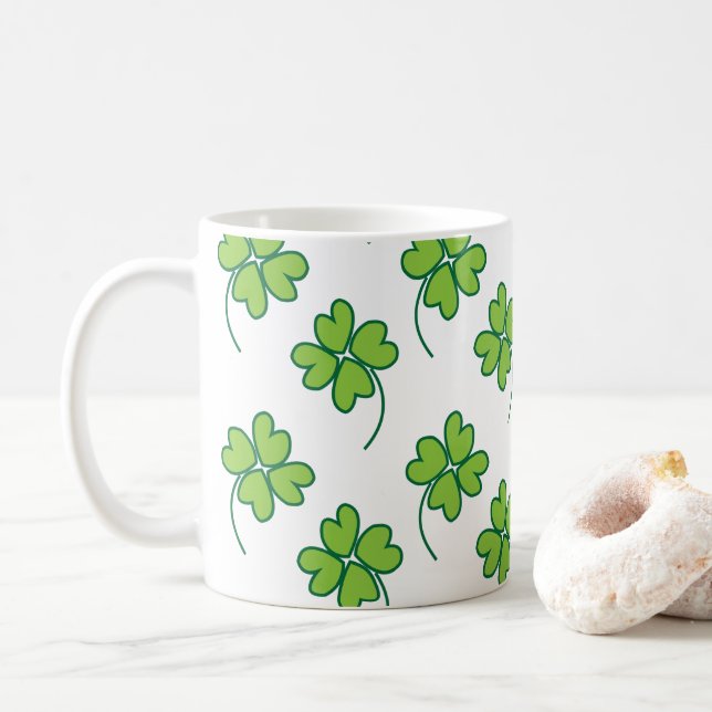 Vierblattklee Kaffeetasse (Mit Donut)
