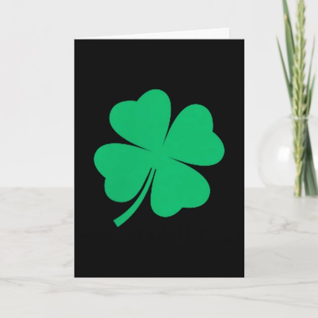 Vierblattklee-Tasche irischer Shamrock St. Patrick Karte (Vorderseite)