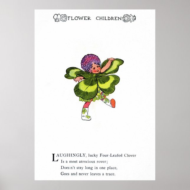 Vierblättrige Klee Poster (Vorne)