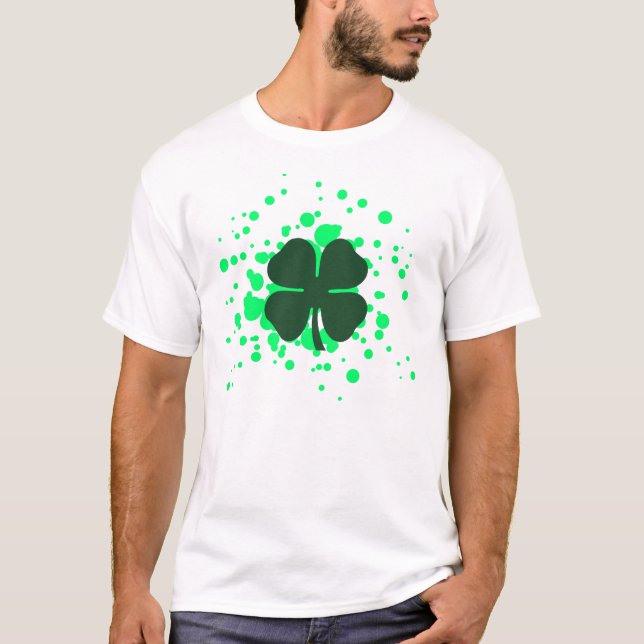 vierblättriges Kleeblatt. Blasen. T-Shirt (Vorderseite)