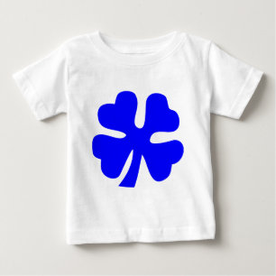 vierblättriges Kleeblatt - Blau Baby T-shirt