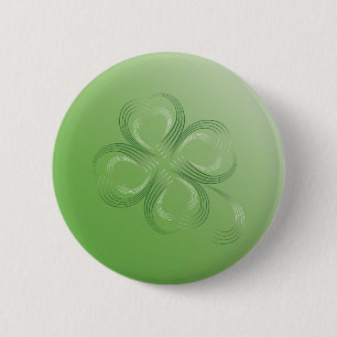 vierblättriges Kleeblatt Button
