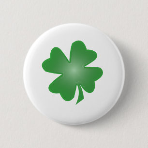 vierblättriges Kleeblatt Button