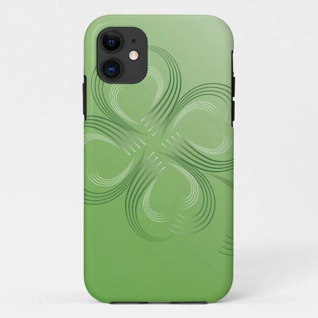 vierblättriges Kleeblatt Case-Mate iPhone Hülle (Rückseite)