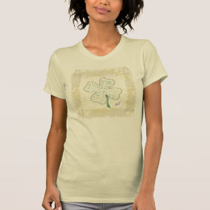 vierblättriges Kleeblatt Creme T - Shirt