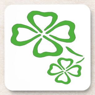 vierblättriges Kleeblatt Getränkeuntersetzer