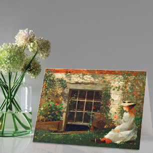 vierblättriges Kleeblatt Girl Winslow Homer