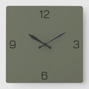 vierblättriges Kleeblatt Green 616652 Color - Name Quadratische Wanduhr