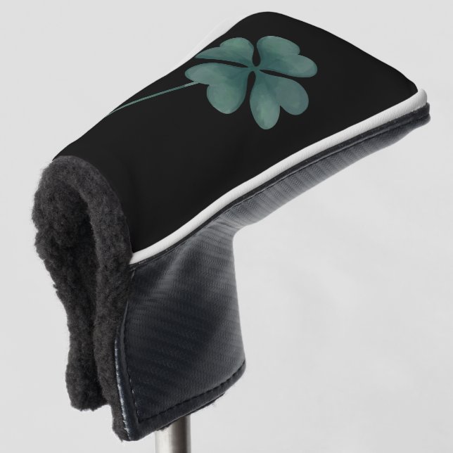 vierblättriges Kleeblatt Grüne Farbe Golf Headcover (3/4 Vorderseite)