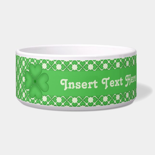 Vierblättriges Kleeblatt Herzmuster kundengerecht Napf (Rechts)