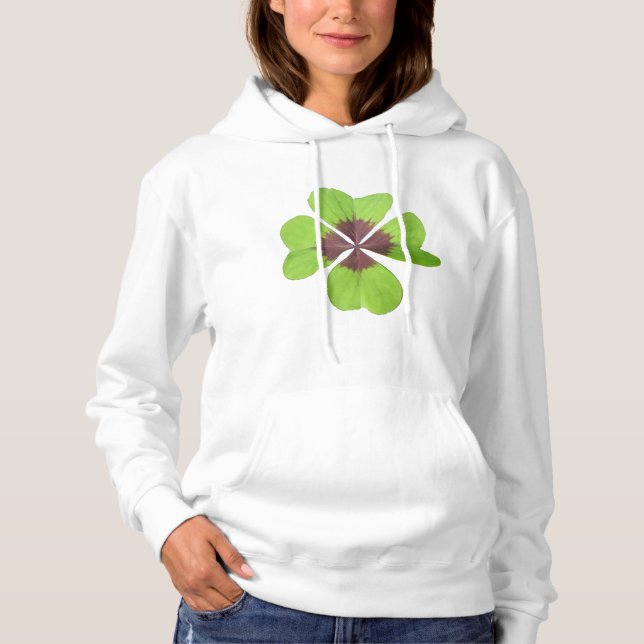 Vierblättriges Kleeblatt Hoodie (Vorderseite)