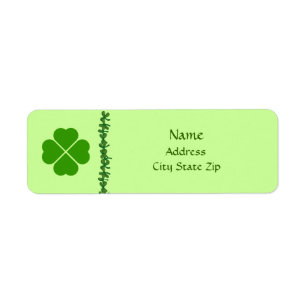 vierblättriges Kleeblatt Irish Address Labels
