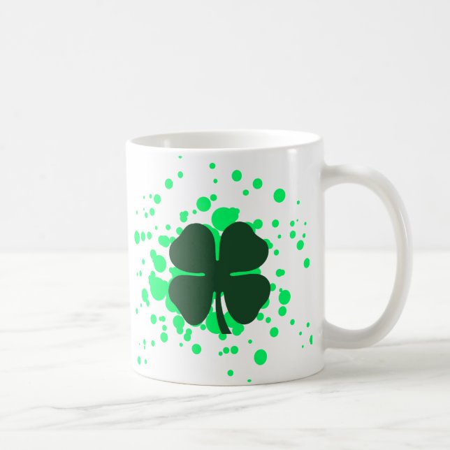 vierblättriges Kleeblatt Kaffeetasse (Rechts)