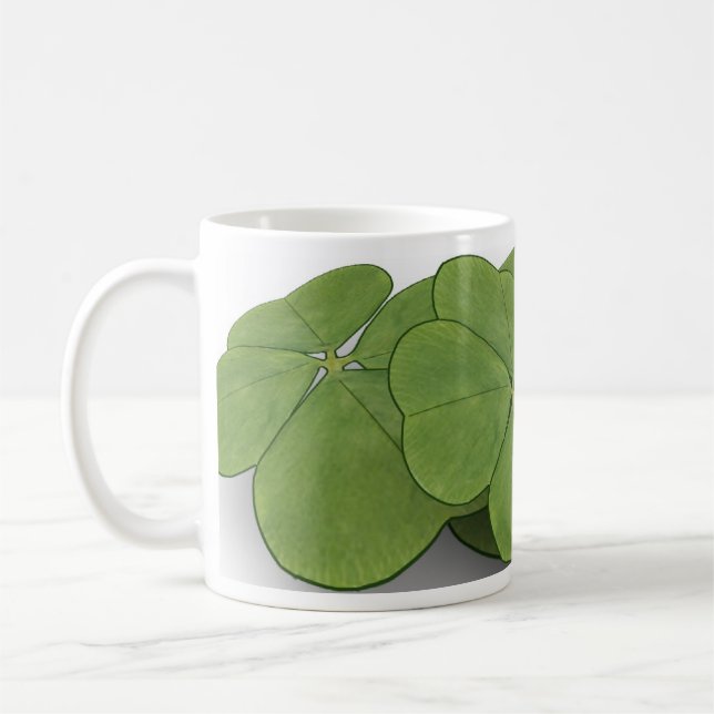 Vierblättriges Kleeblatt Kaffeetasse (Links)