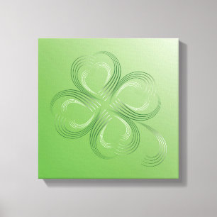 vierblättriges Kleeblatt Leinwanddruck