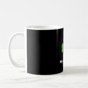 vierblättriges Kleeblatt. Lucky Shirt Kaffeetasse