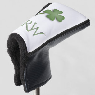 vierblättriges Kleeblatt Mit Monogramm Golf Headcover