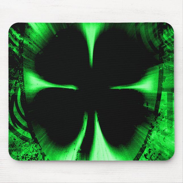 vierblättriges Kleeblatt Mousepad (Vorne)