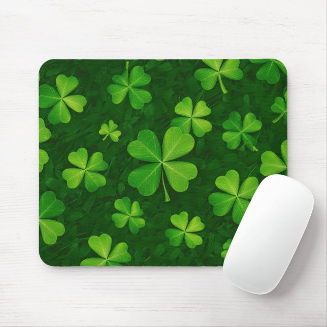 vierblättriges Kleeblatt Muster Mousepad (Mit Mouse)