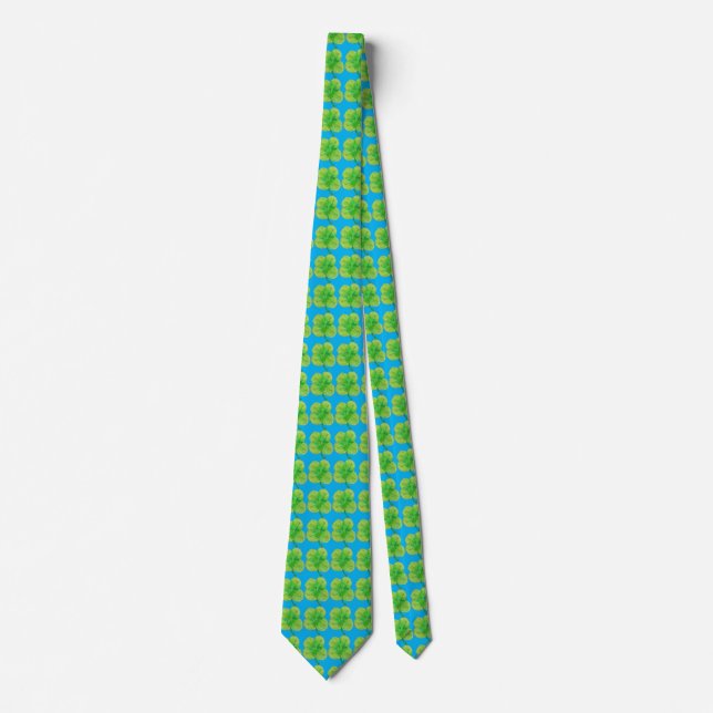 vierblättriges Kleeblatt Neck Tie Krawatte (Vorderseite)