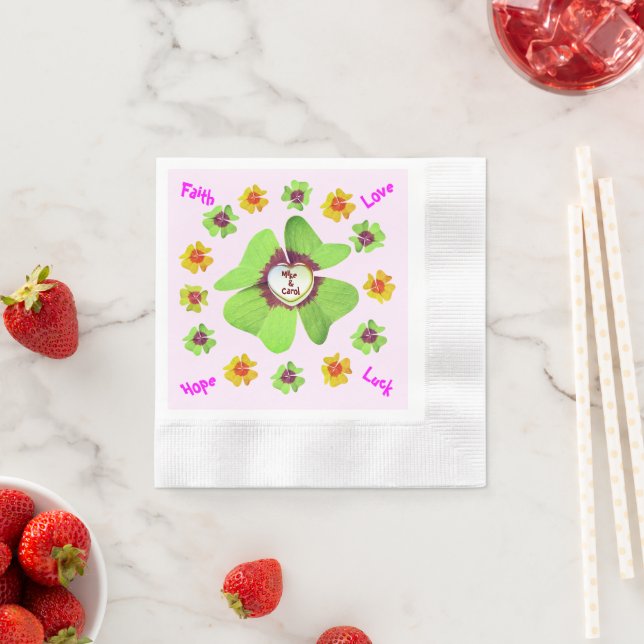 vierblättriges Kleeblatt Party Napkins Serviette (Beispiel)