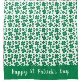 vierblättriges Kleeblatt Pattern Green Duschvorhang