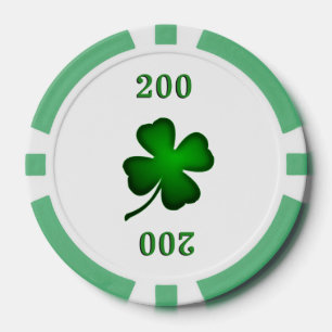 vierblättriges Kleeblatt Pokerchips