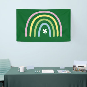 vierblättriges Kleeblatt Rainbow St Patrick's Day Banner