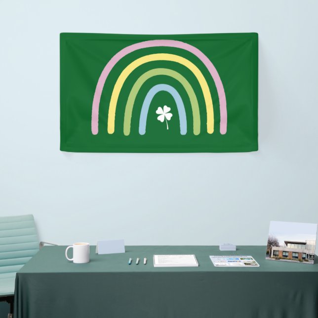 vierblättriges Kleeblatt Rainbow St Patrick's Day Banner (Messeveranstaltung)