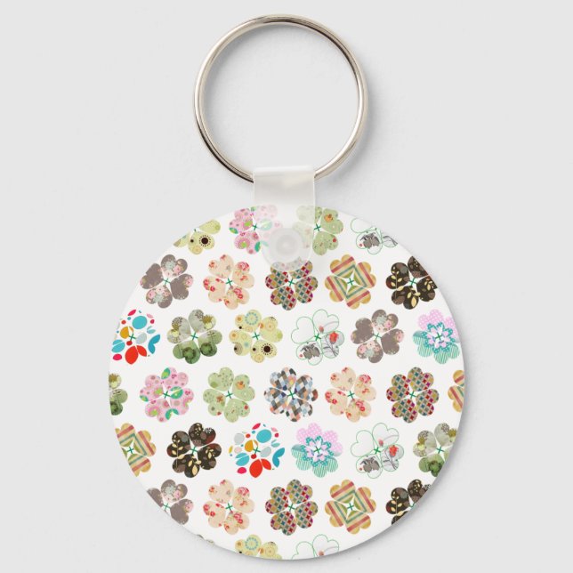 vierblättriges Kleeblatt Schlüsselanhänger (Vorderseite)