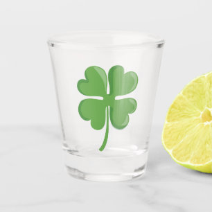Vierblättriges Kleeblatt Schnapsglas