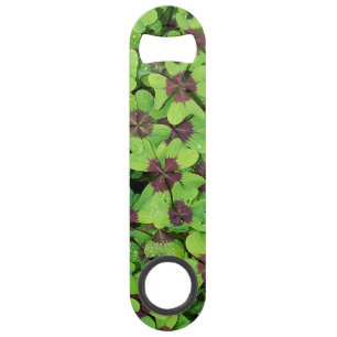 Vierblättriges Kleeblatt (Sorrel) nach Regen Speed Flaschenöffner