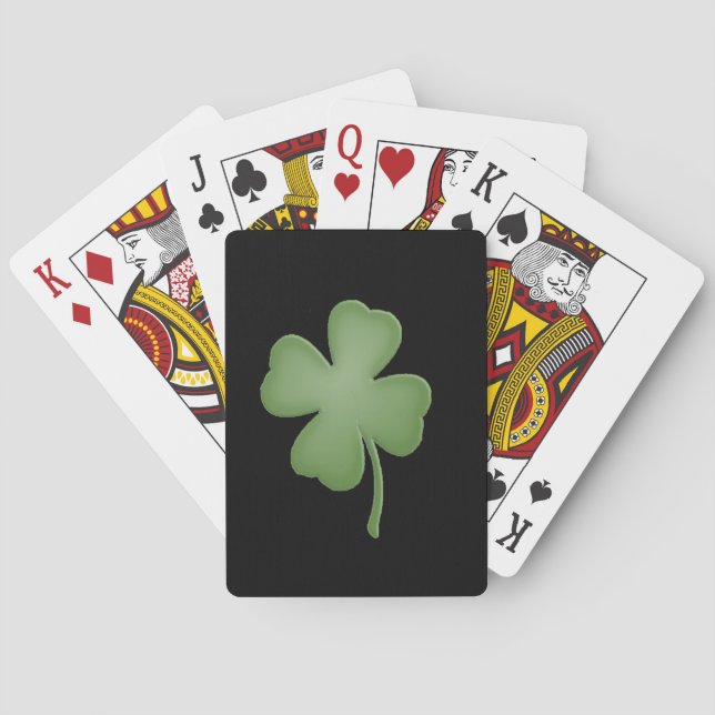 vierblättriges Kleeblatt Spielkarten (Rückseite)