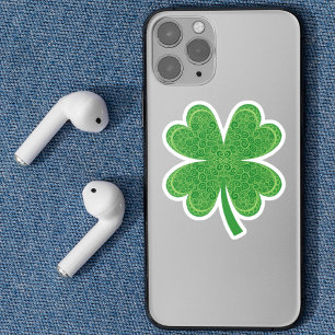 Vierblättriges Kleeblatt St. Patrick's Day Aufkleber