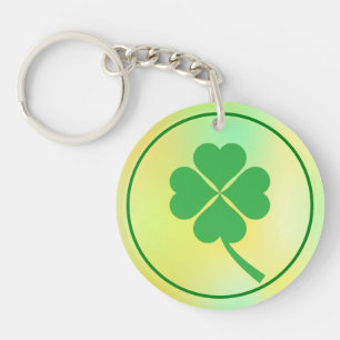 vierblättriges Kleeblatt St. Patrick's Day Design- Schlüsselanhänger